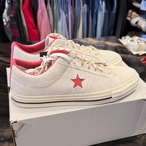 Converse Kids Sneakers - Red and White - Picture 2 of 5